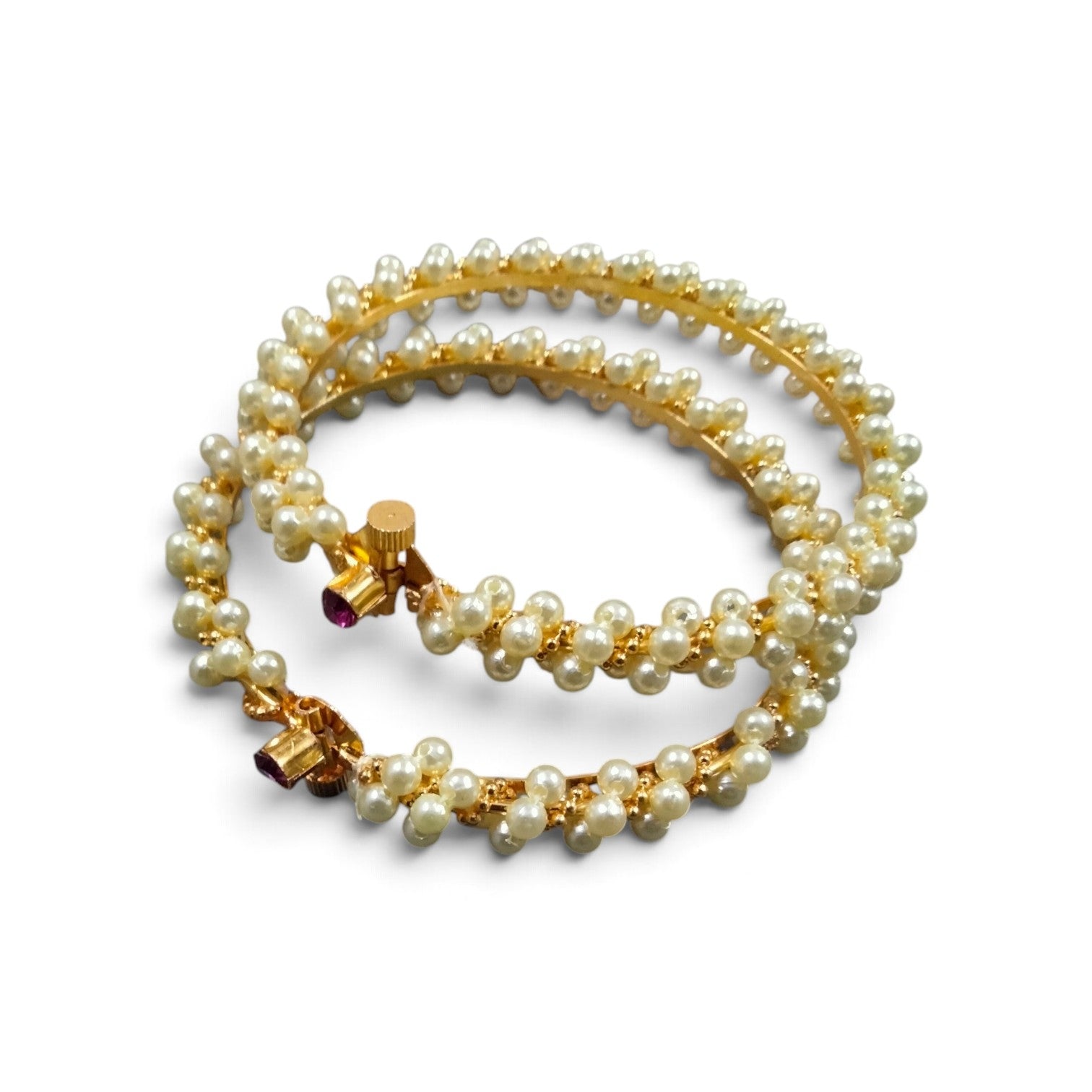 Primium pearls skru bangles pack_of_2