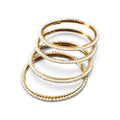 Premium Pearl Accent Classic Bangles Set (Pack of 4)