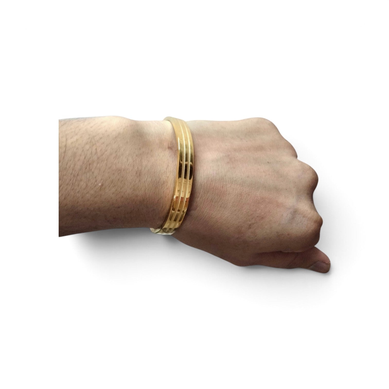 Men's Premium Gold-Plated Openable Classic Sleek Kada